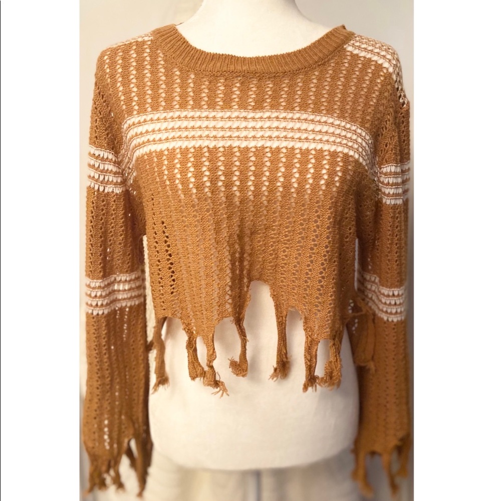 SHEIN Long Sleeve Crop Top